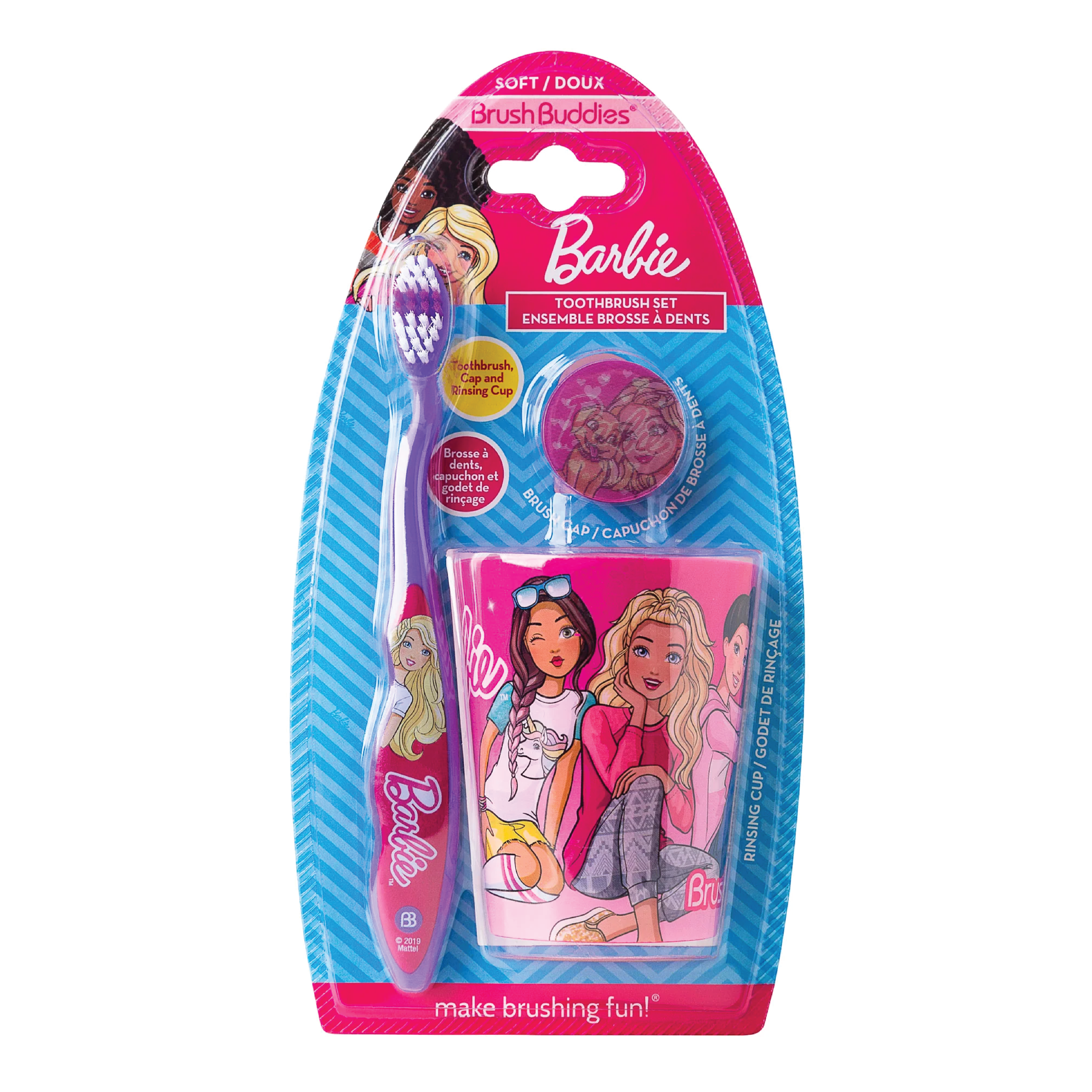 BrushBuddies Barbie Licensed Toothbrush Set