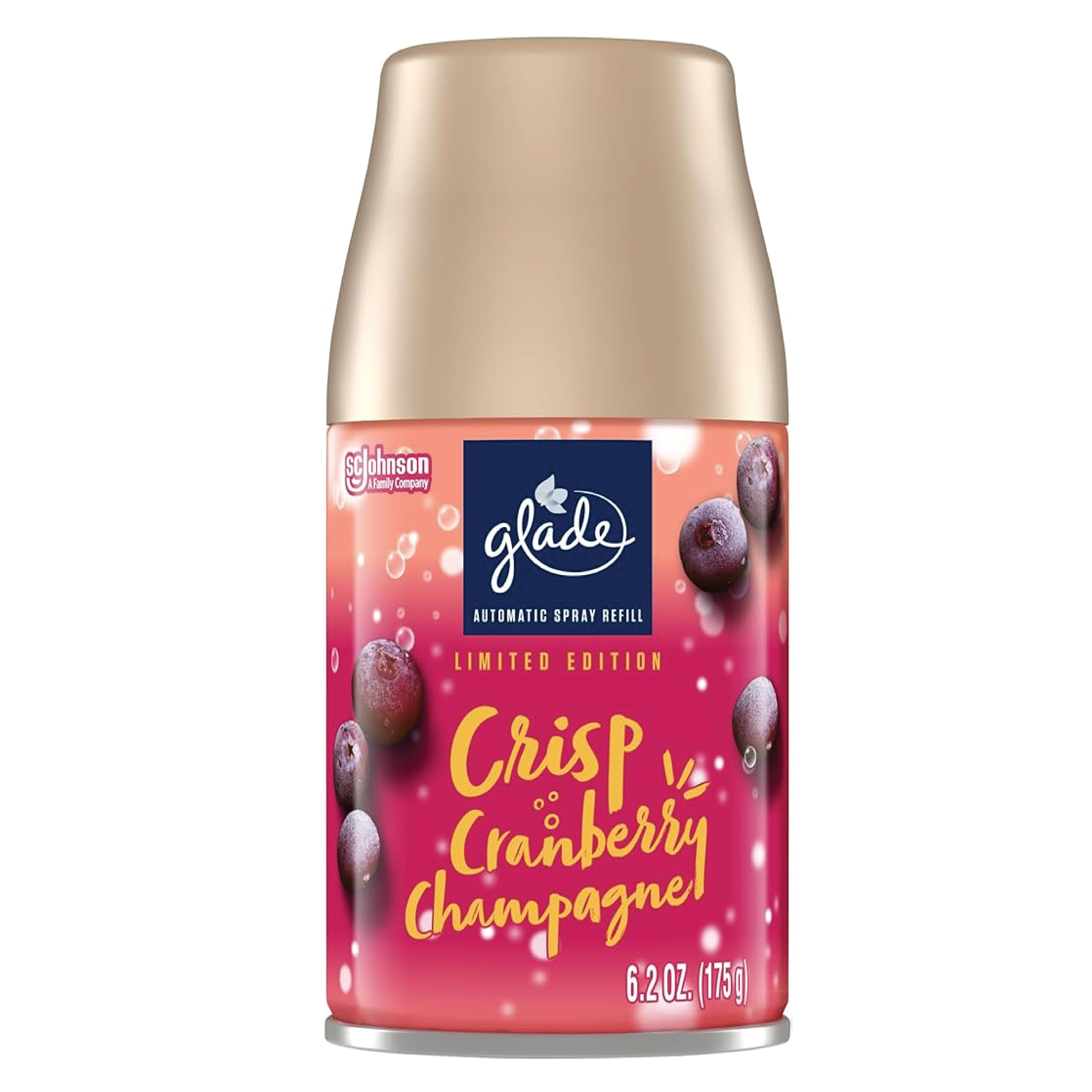 Glade Limited Edition Crisp Cranberry Champagne Air Freshener Spray Refill 6.2oz