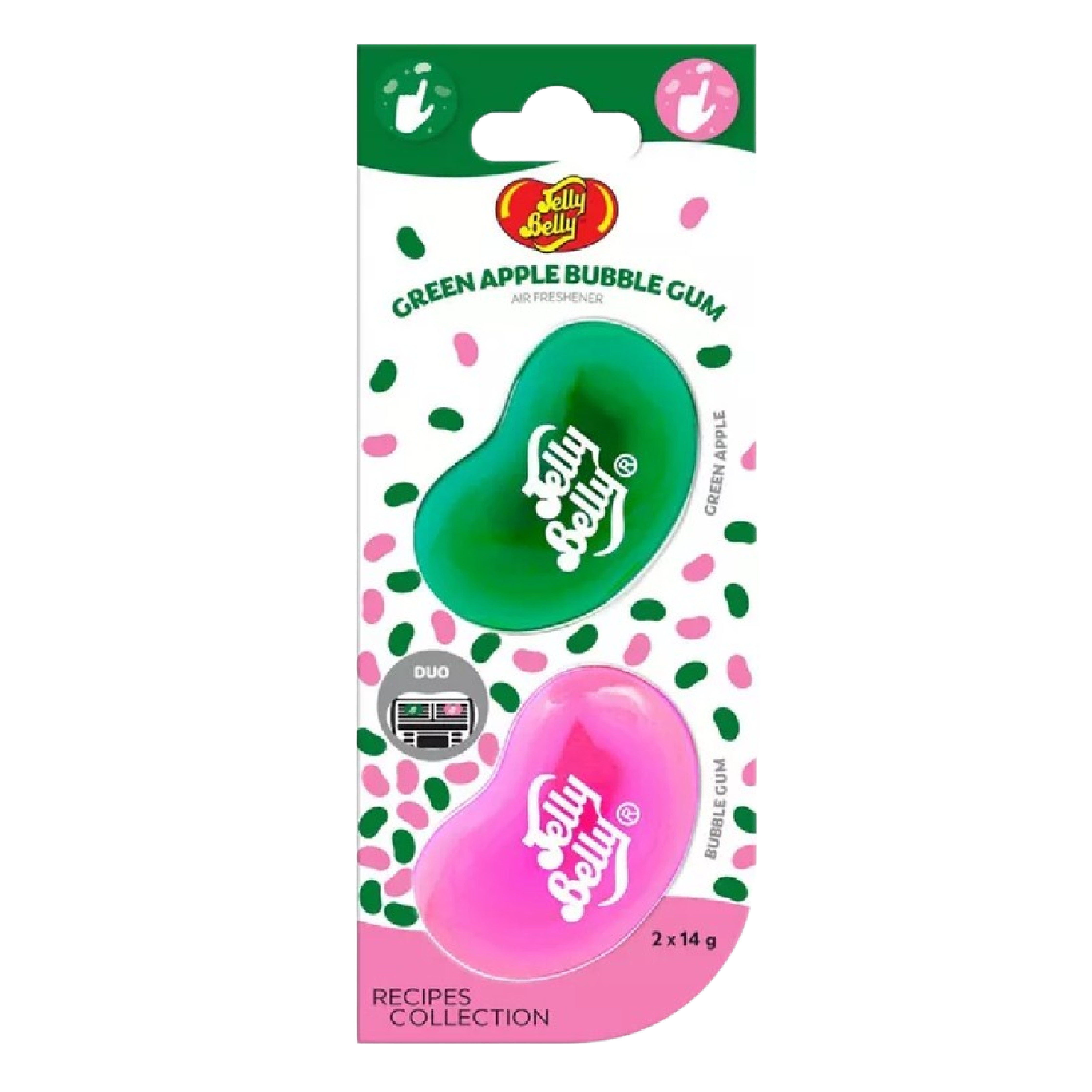 Jelly Belly Duo Recipes Collection Green Apple Bubblegum Duo Air Freshener