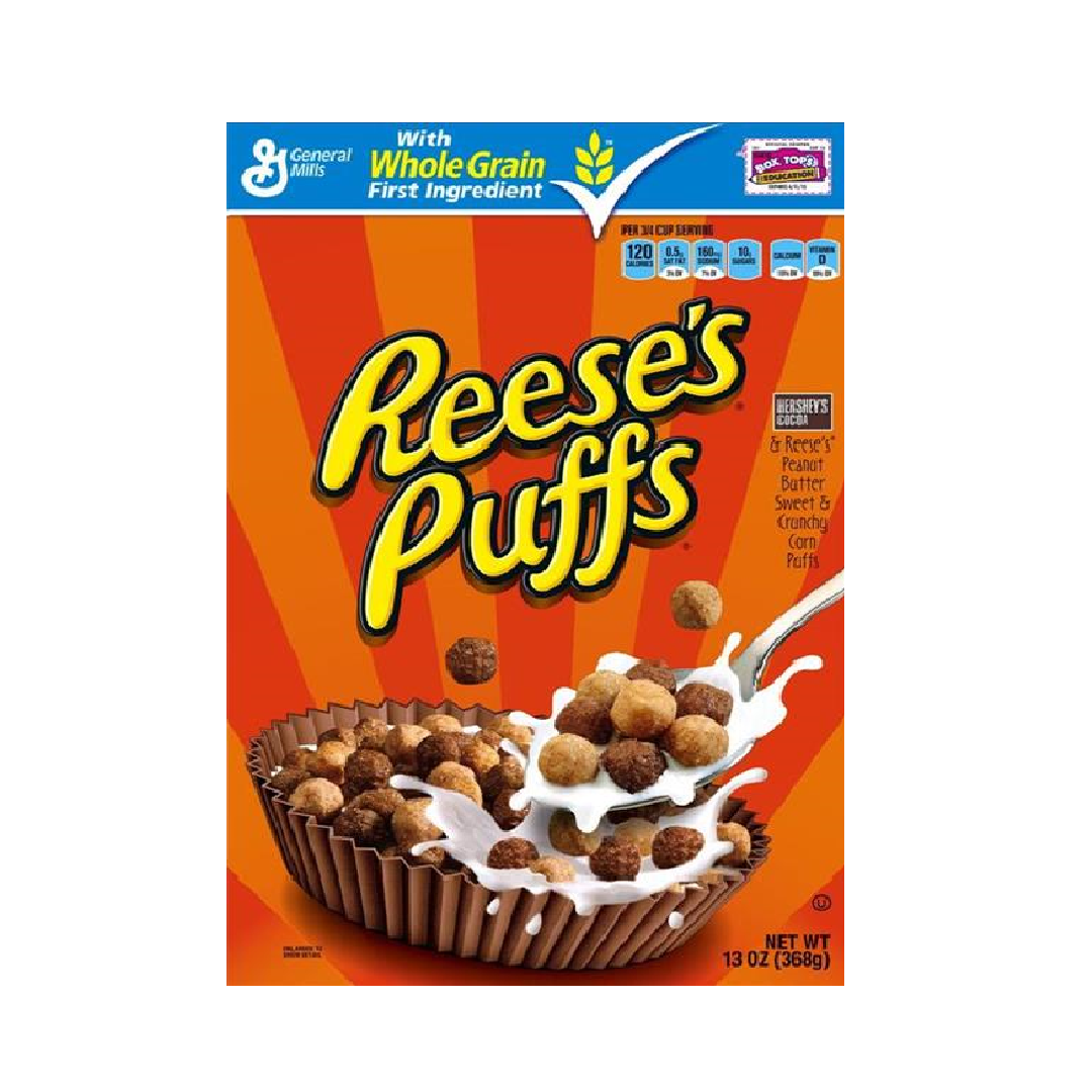Reeses, Breakfast Cereal, Peanut Butter Puffs, 11.5 Ounce - Snacks