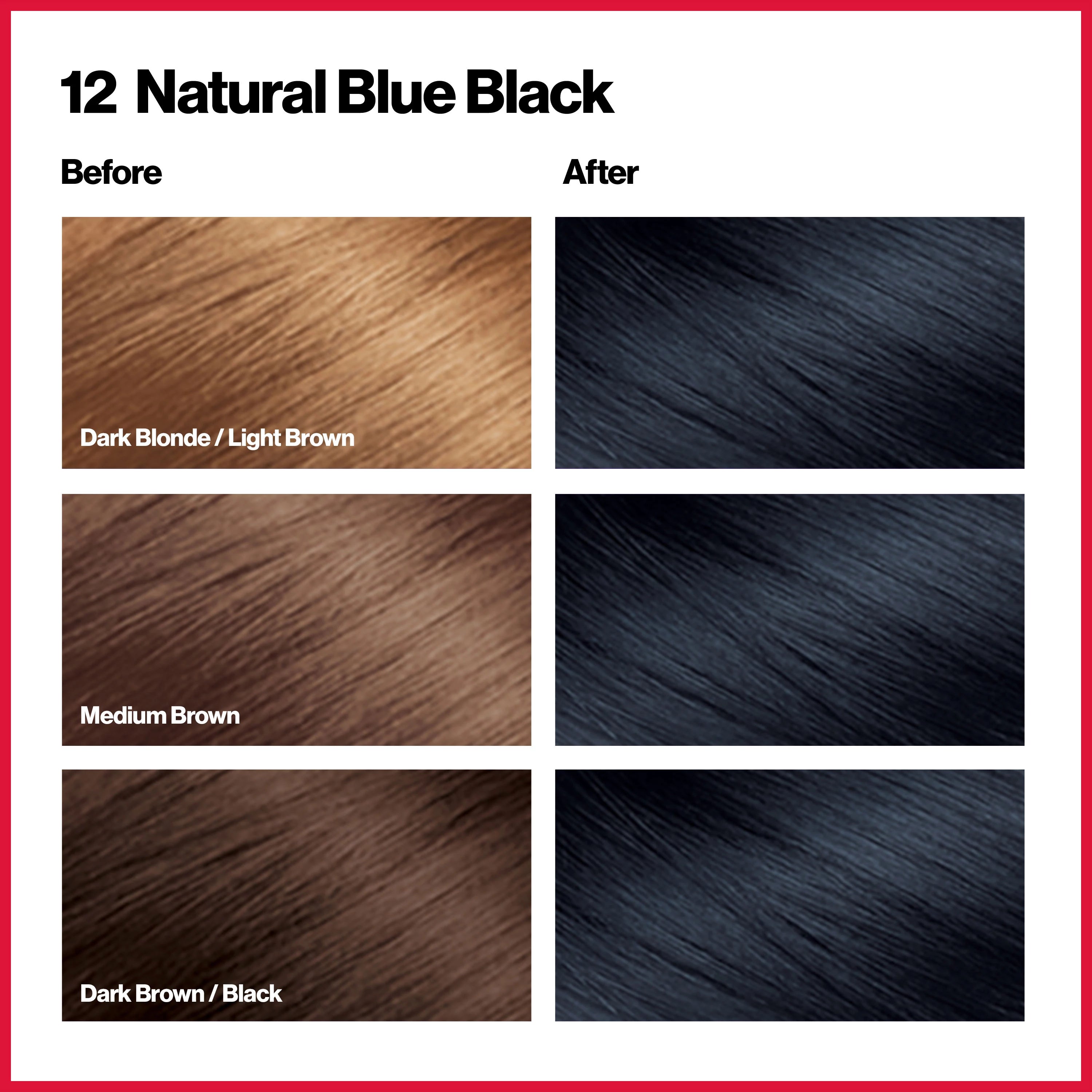 Revlon Natural Blue & Black Permanent Colorsilk Beautiful Color Hair Dye #12