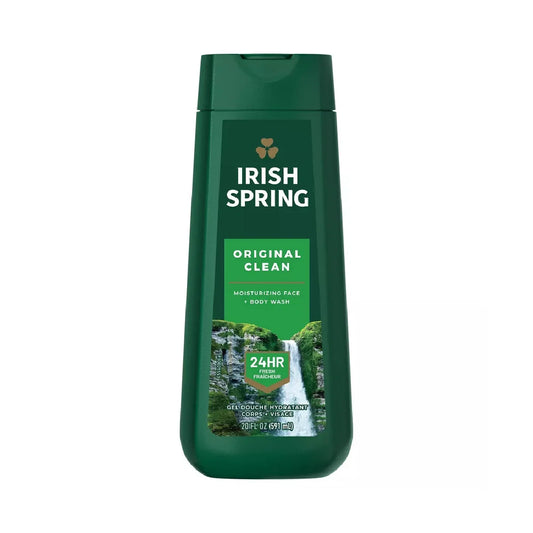 Irish Spring Original Clean Face & Body Wash 20oz