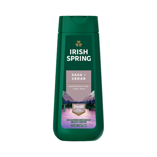 Irish Spring Sage + Cedar Face & Body Wash 20oz