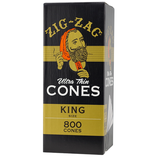 Zig Zag King Size Ultra Thin Cones Bulk 800ct Bulk Display