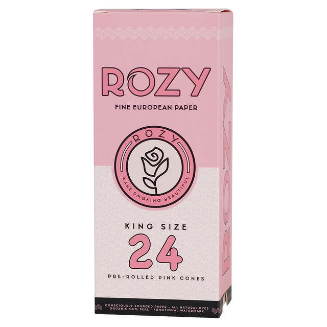 Rozy Pink King Rolling Cones 24 Count