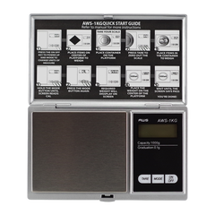 AWS AC-1000 Digital LCD Scales With Silver Lid 1000G