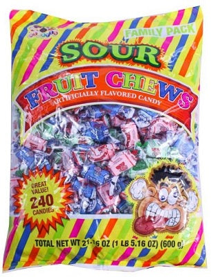 Albert's Sour Fruit Chews 240 Count