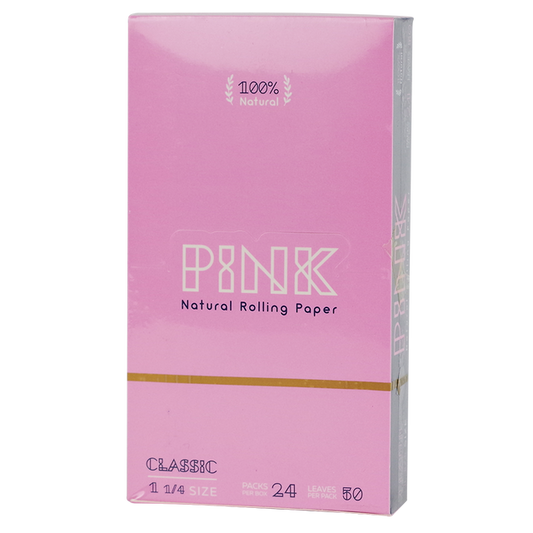 Pink 1 1/4 Natural Rolling Papers