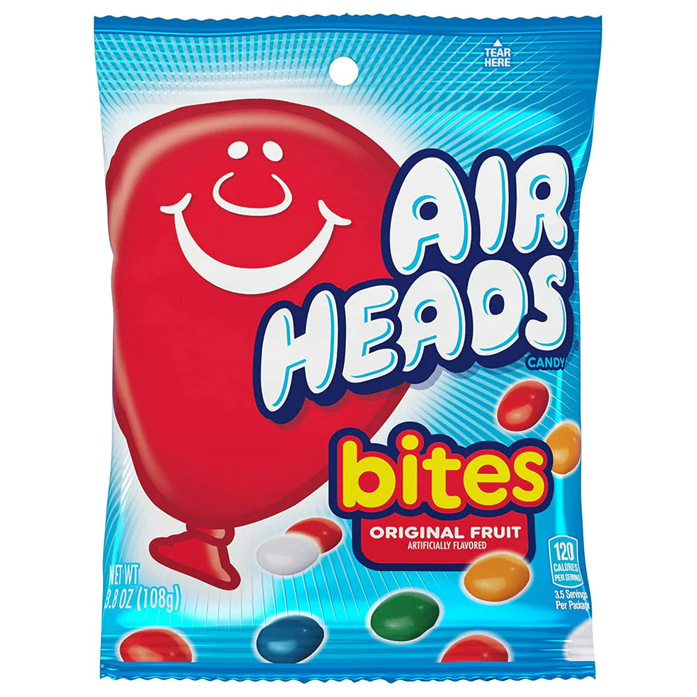 Air Heads Bites Fruit Peg 3.8oz