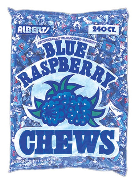 Albert's Blue Raspberry Fruit Chews 240 Count