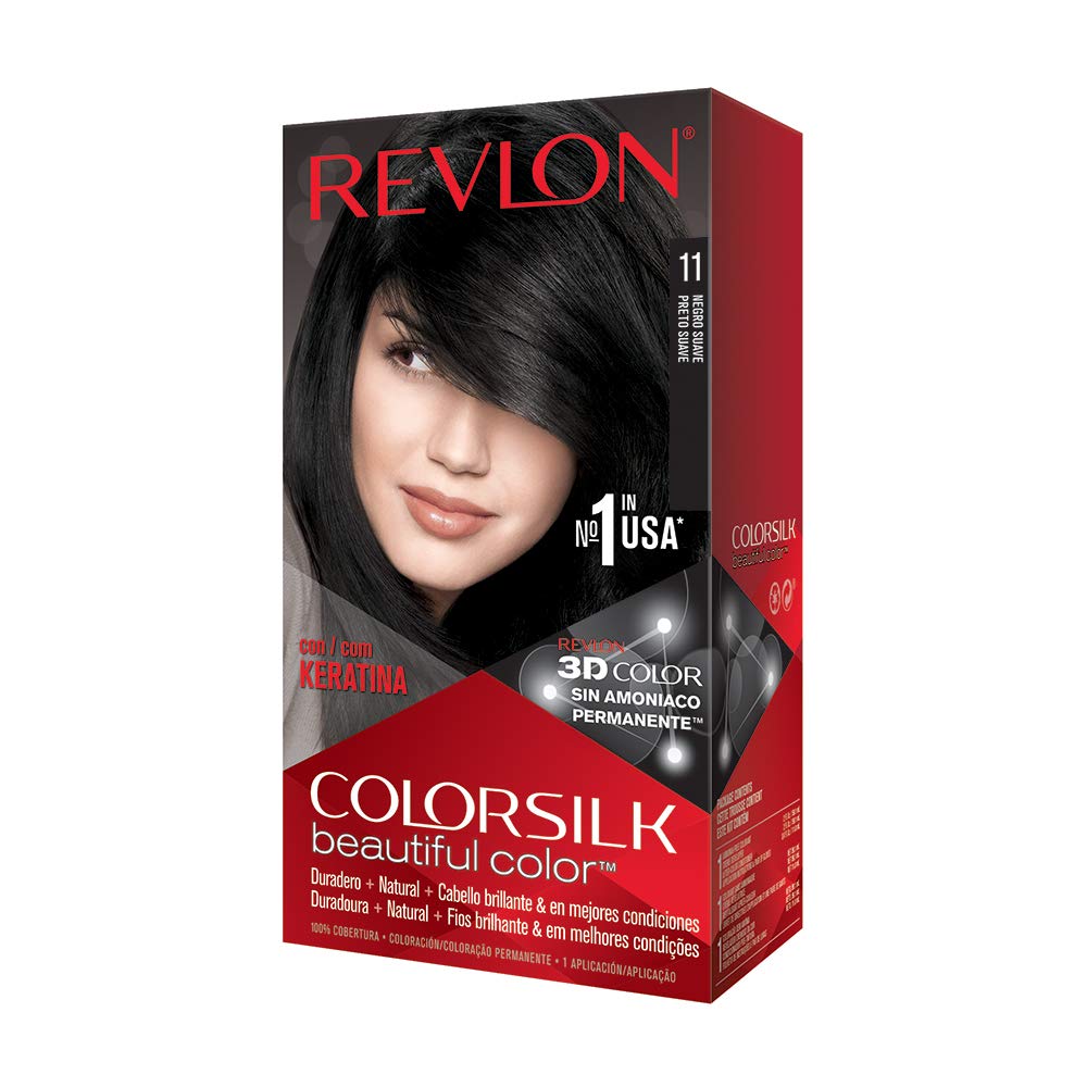 Revlon Soft Black Permanent Colorsilk Beautiful Color Hair Dye #11