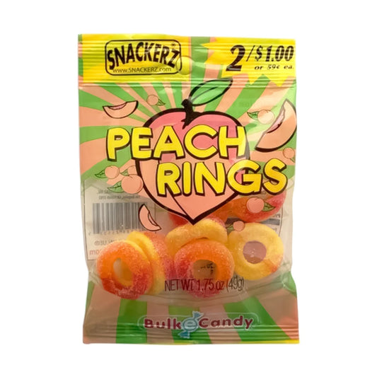 Snackerz Tasty Flavored Peach Ring Gummies