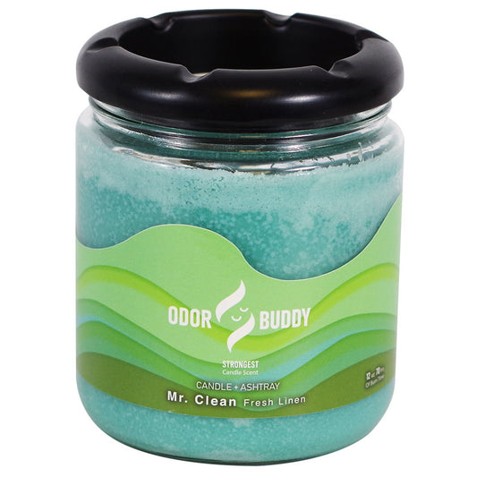 Odor Buddy Mr.Clean Candle & Ashtray Jar 12oz