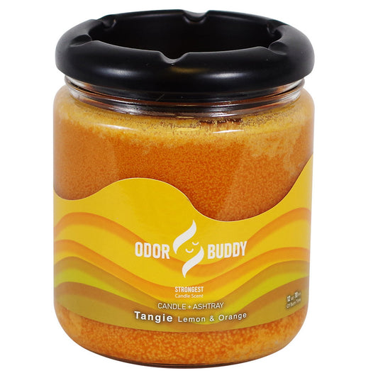 Odor Buddy Tangie Candle & Ashtray Jar 12oz