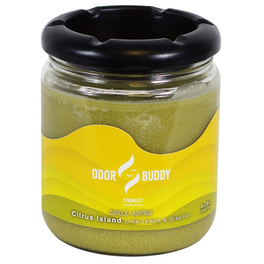 Odor Buddy Citrus Island Candle & Ashtray Jar 12oz