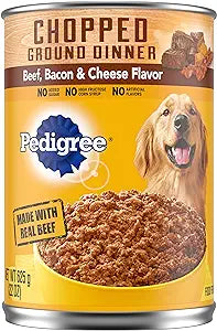 Pedigree Chopped Beef, Bacon, and Cheese Canned Dog Food 13.2oz