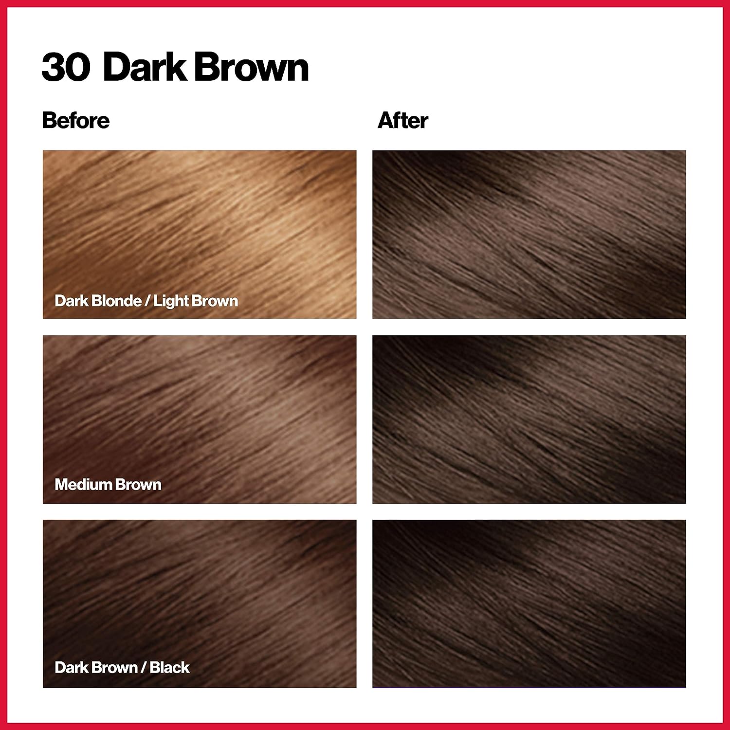 Revlon Dark Brown Permanent Colorsilk Beautiful Color Hair Dye #30