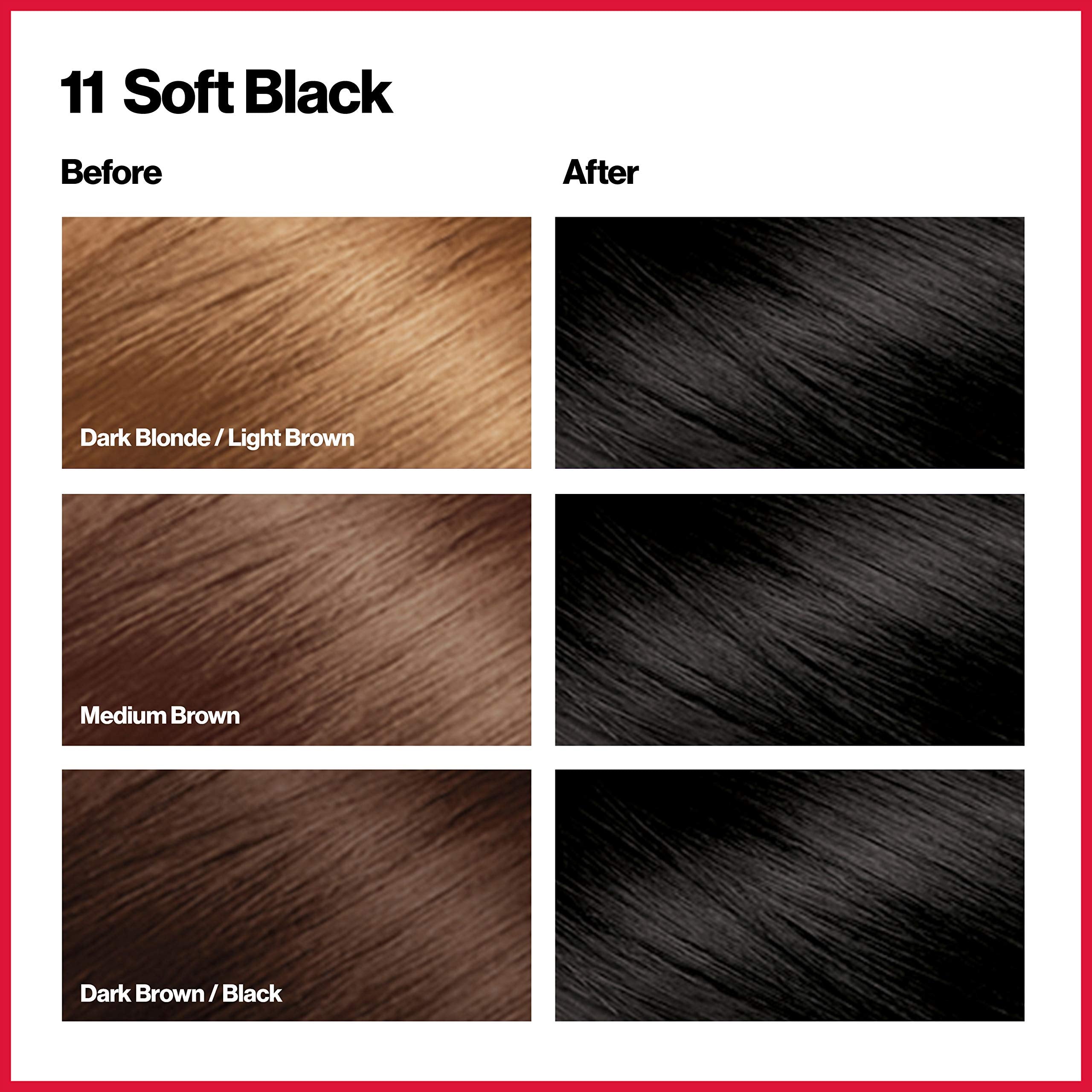 Revlon Soft Black Permanent Colorsilk Beautiful Color Hair Dye #11