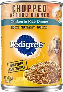 Pedigree Chopped Chicken and Rice Canned Dog Food 13.2oz