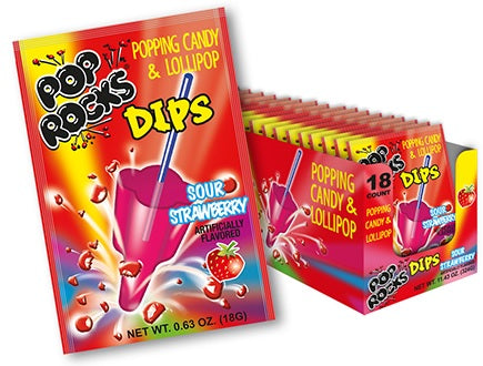 Pop Rocks Dips Sour Strawberry 0.8oz