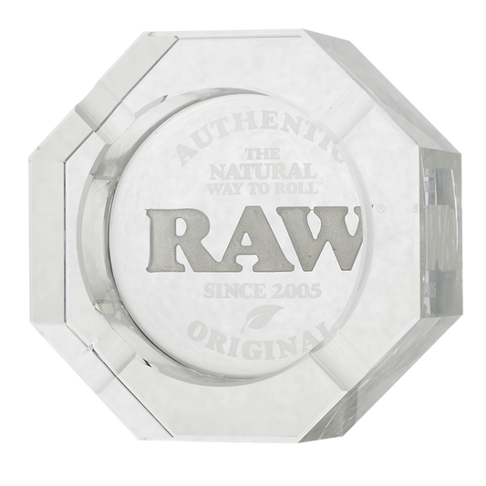 RAW Lead-Free Clear Crystal Glass Ashtray