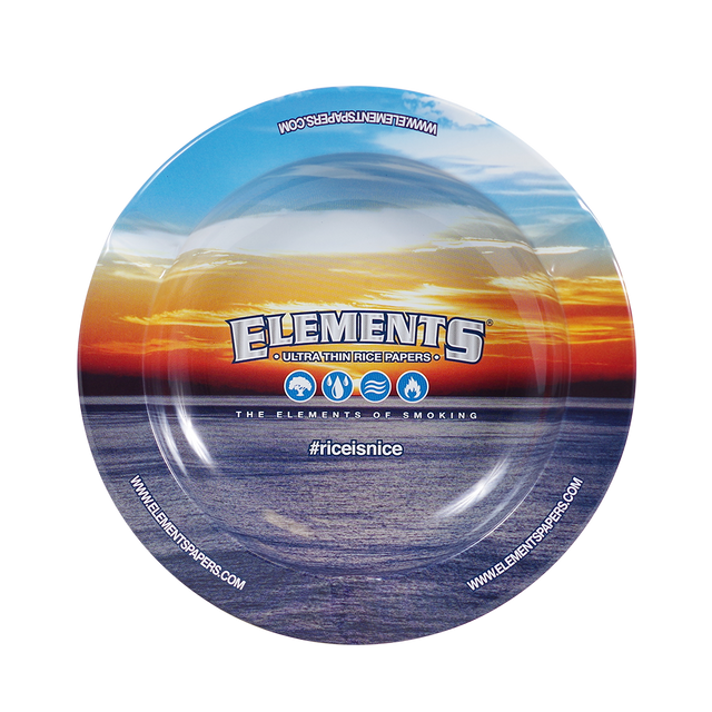 Elements Mini Round Magnetic Metal Ashtray 5.5