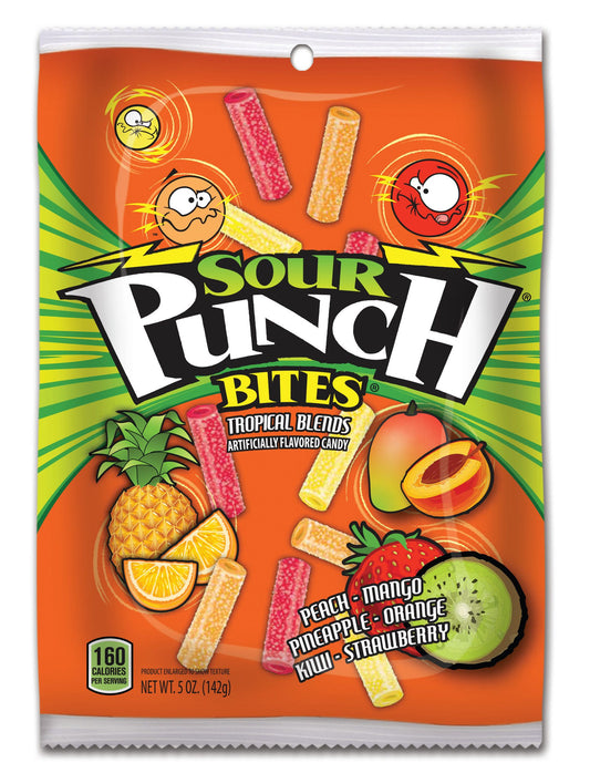 Sour Punch Bites Tropical Peg Bag 5oz