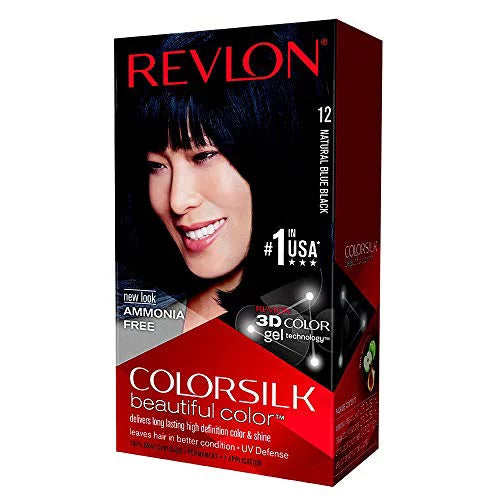 Revlon Natural Blue & Black Permanent Colorsilk Beautiful Color Hair Dye #12