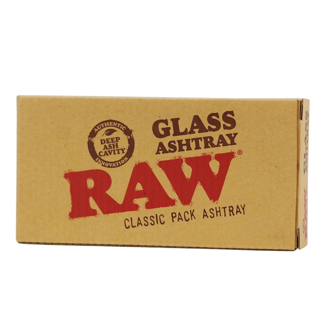 RAW Classic Pack Design Glass Ashtray