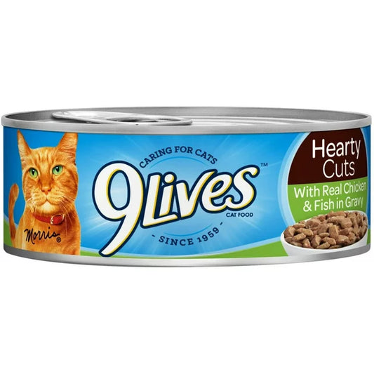 9Lives Can Chicken and Fish Hearty Cuts 5.5oz