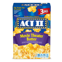 ACT II Movie Theater Butter Microwave Popcorn 3 Pack