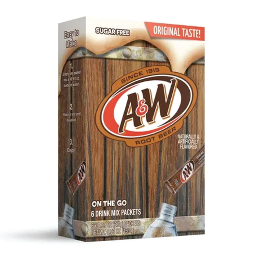 A&W Singles To Go Root Beer Powdered Drink Mix .53oz