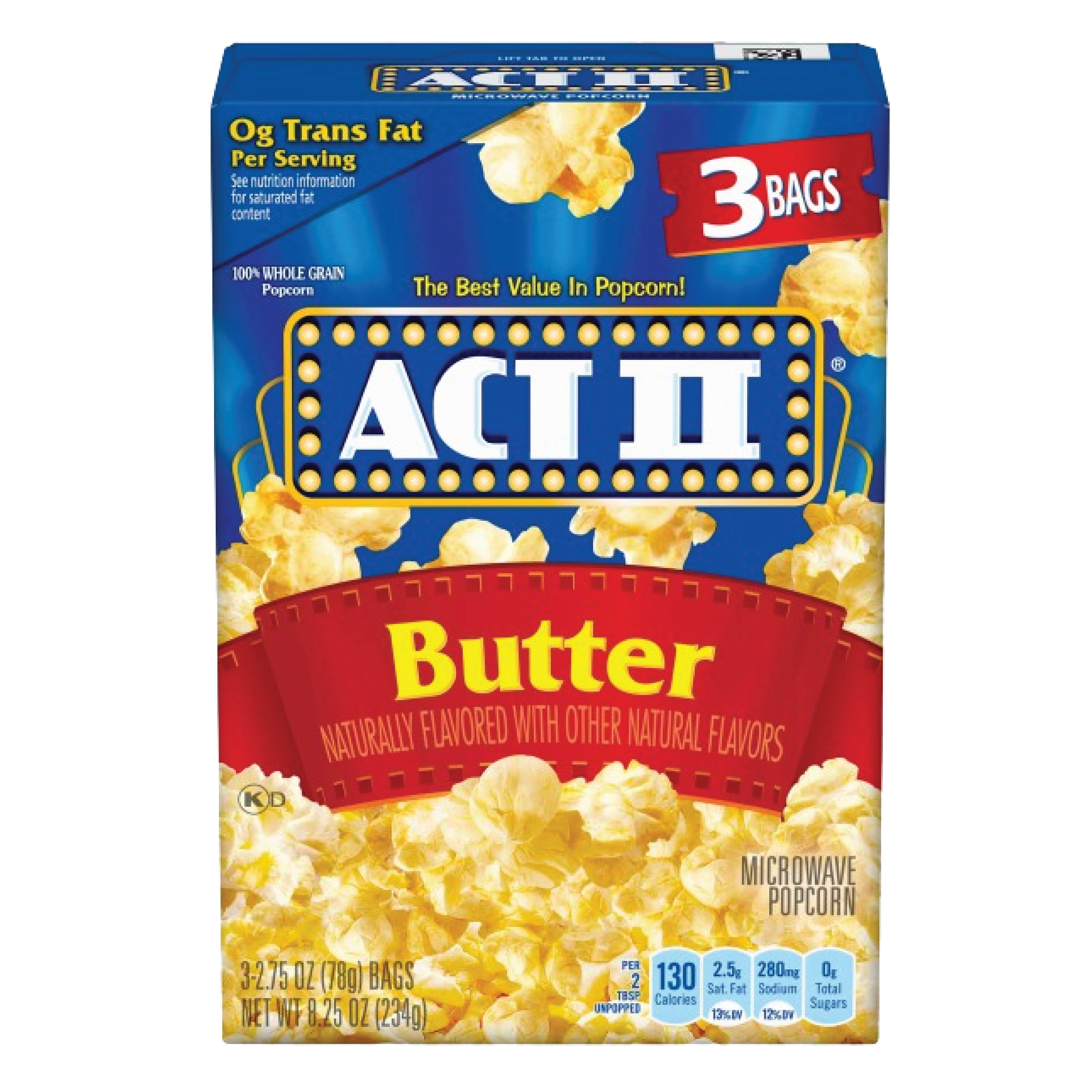 ACT II Butter Microwave Popcorn 3 Pack