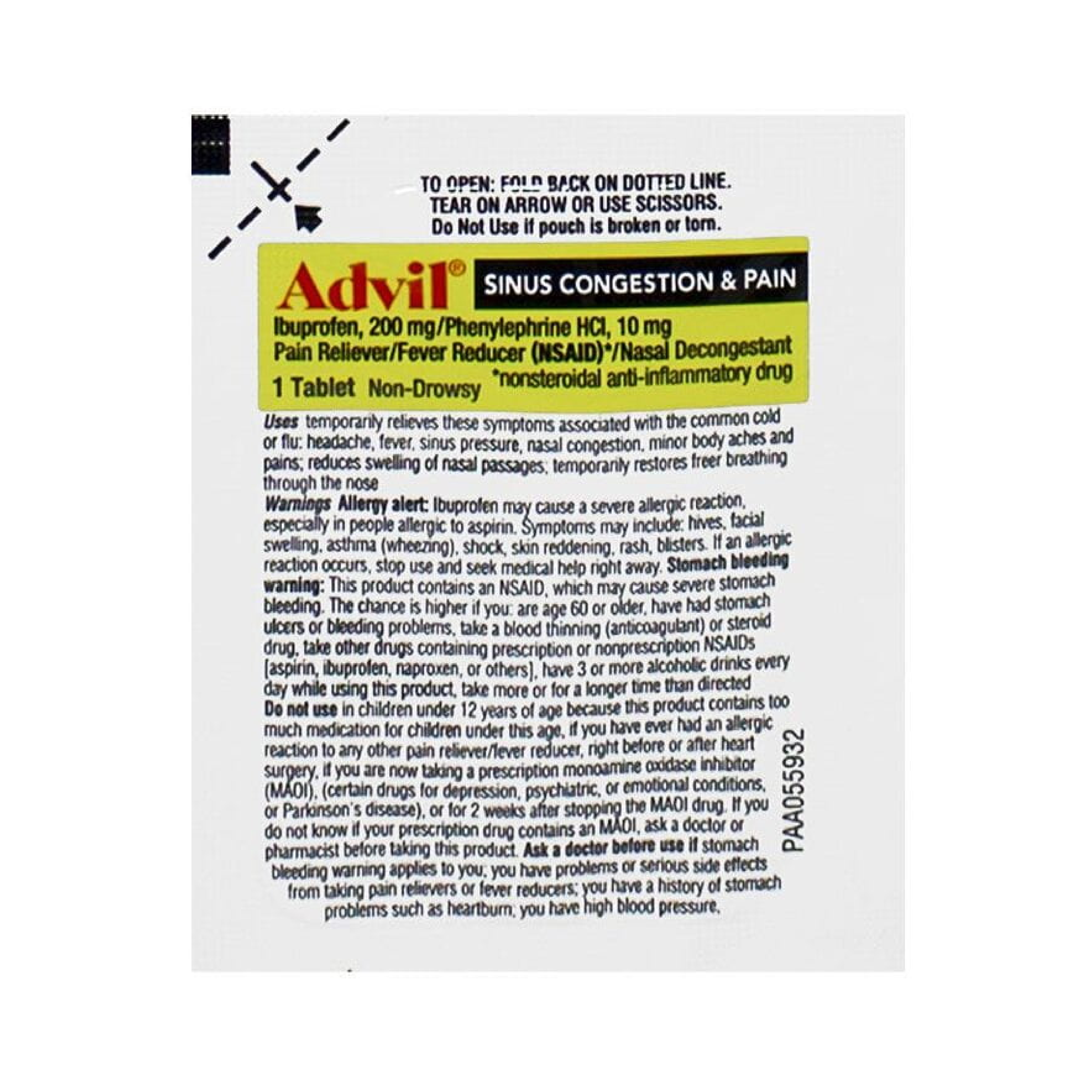 Advil Sinus Congestion & Pain Tablet 1 Count