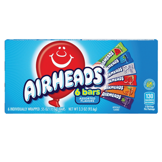 Airheads Assorted Flavor Candy Bars 3.3oz