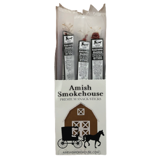 Amish Smokehouse Black Peppered 100% Beef Premium Snack Stick 1.25oz