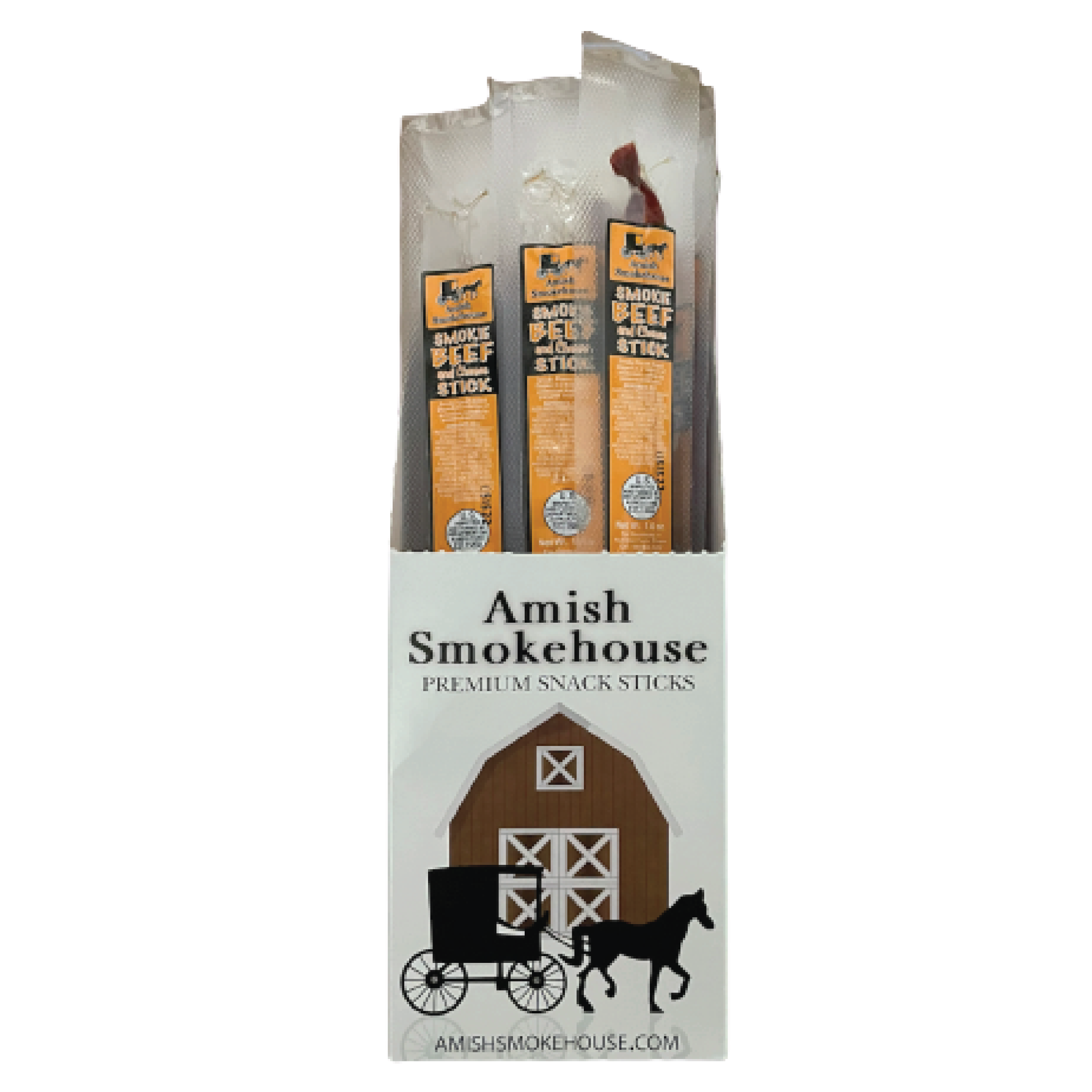 Amish Smokehouse Beef & Cheese Premium Snack Stick 1.25oz