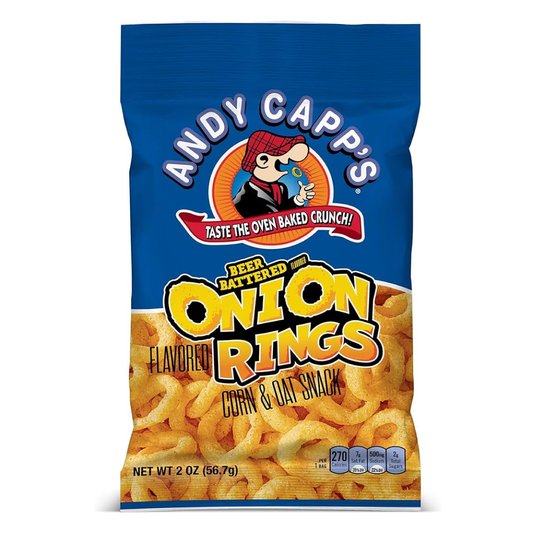 Andy Capp's Beer Battered Onion Rings Corn & Oat Snack 2oz