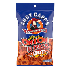 Andy Capp's Hot Beer Battered Onion Rings Corn & Oat Snack 2oz