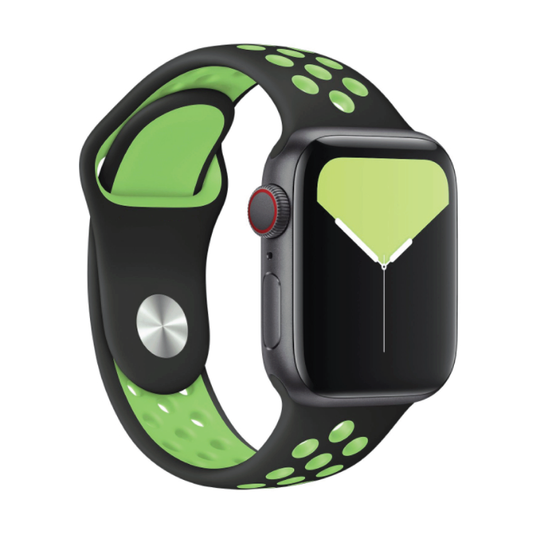 Apple Watch Black & Green Sport Band Straps Sizes | 42/44/45/49MM