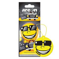 AREON Smile Black Crystal Funny Car Emoji Hanging Air Freshener