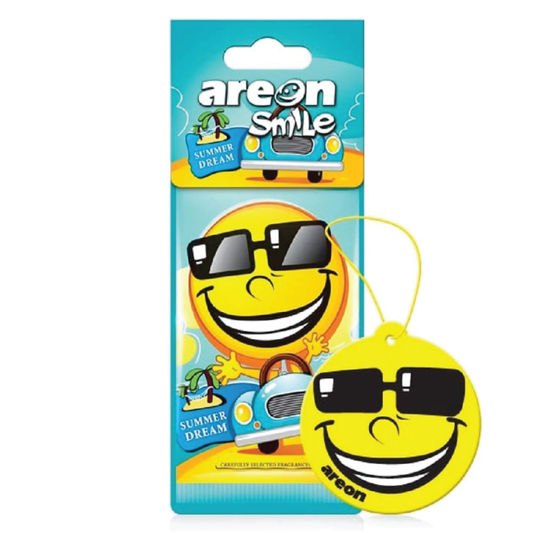 AREON Smile Summer Dream Funny Car Emoji Hanging Air Freshener