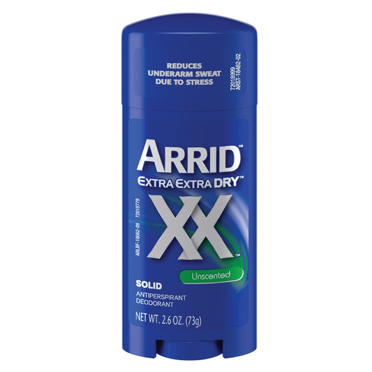 Arrid XX Dry Unscented Solid Antiperspirant Deodorant 2.6oz