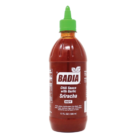 Badia Hot Sriracha Chili Sauce W/Garlic 17oz
