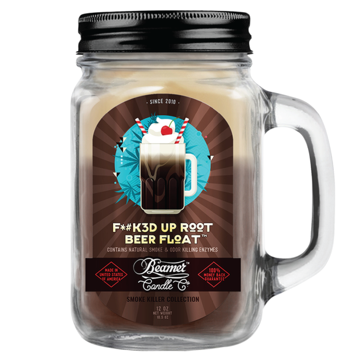 Beamer F*#k3d Up Root Beer Float Candle Jar 12oz