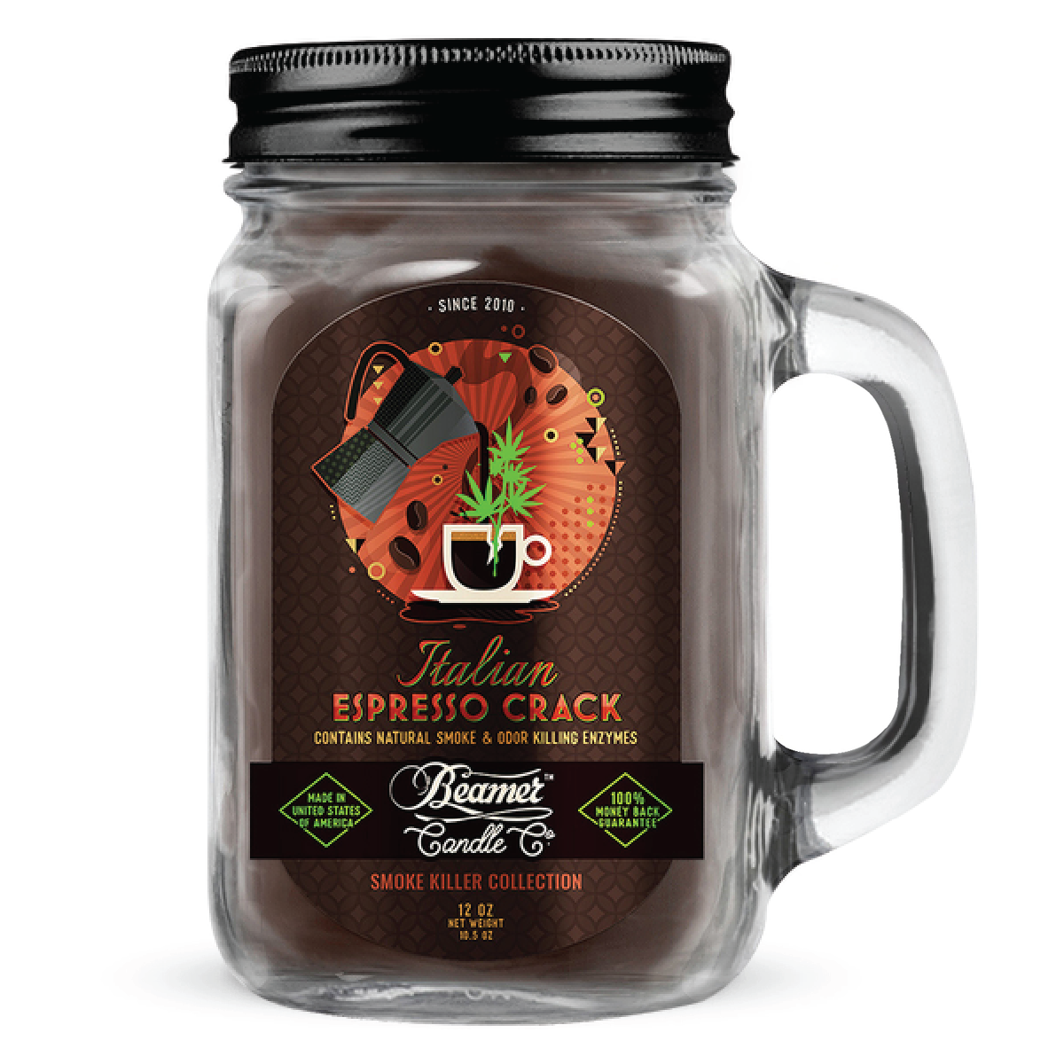 Beamer Espresso Crack Candle Jar 12oz