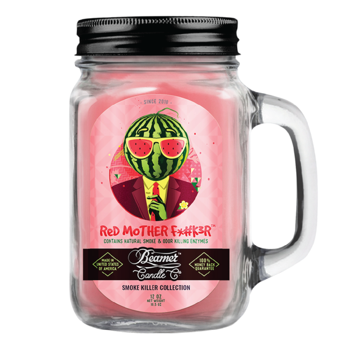 Beamer Red Mother F*#K3R Candle Jar 12oz