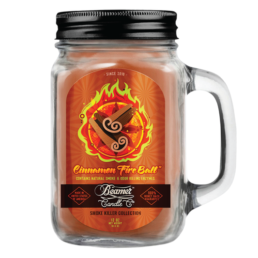 Beamer Cinnamon Fire Ball Candle Jar 12oz