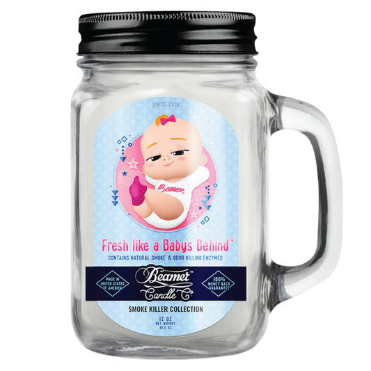 Beamer Fresh Like A Baby's Behind Candle Jar 12oz