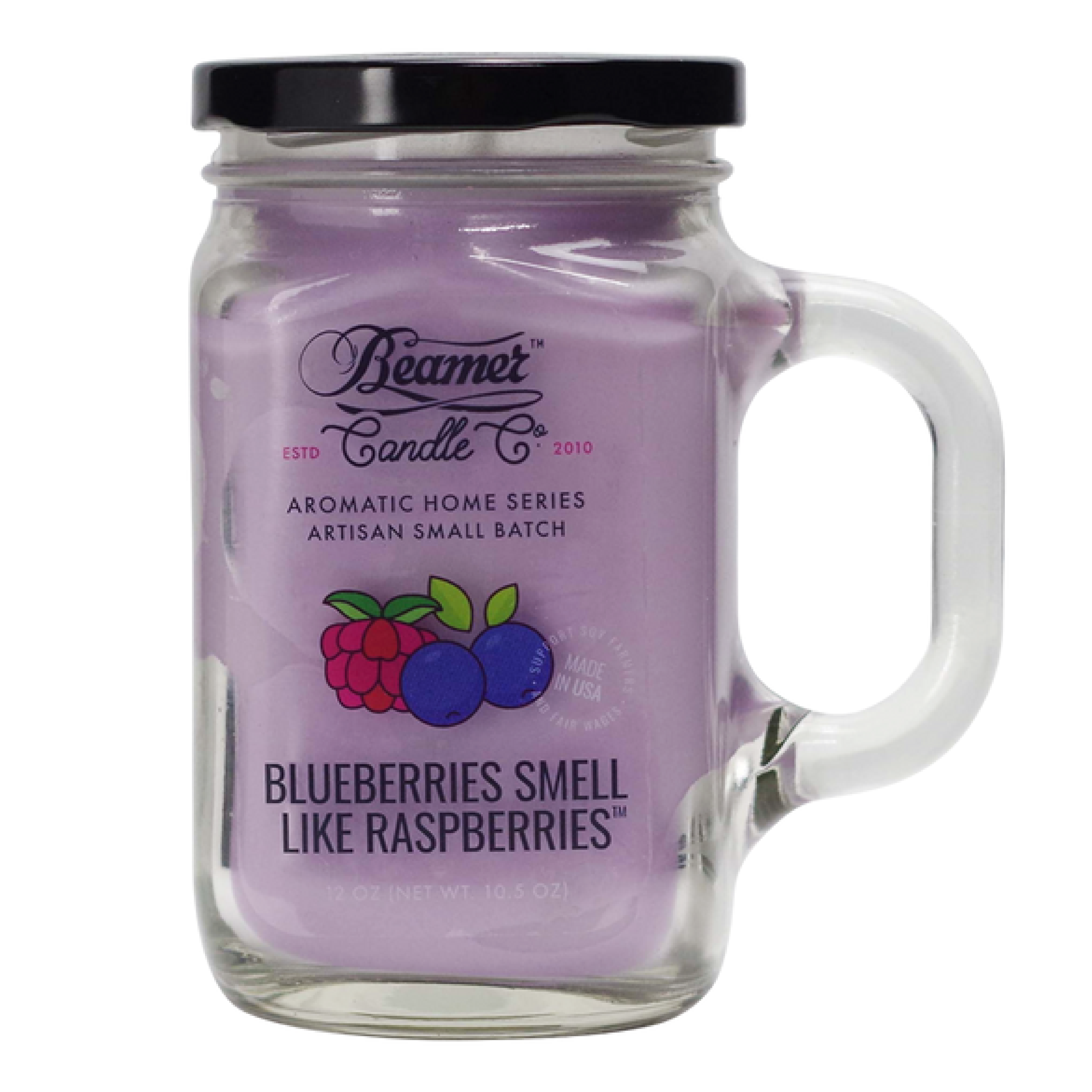 Beamer Aromatic Home Series Blueberries Smell Like Raspberries Candle Jar 12oz